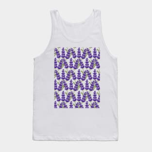 Lavender Flowers Pattern Tank Top